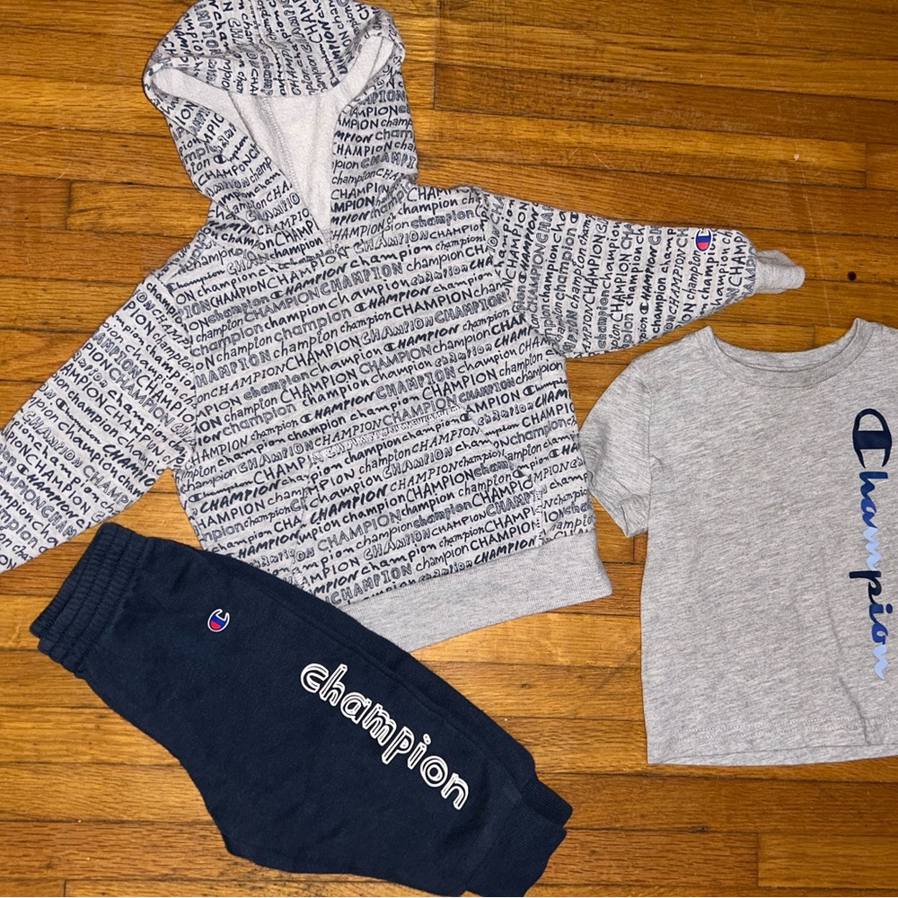 Champion Kids Gray and Navy Outfit Set